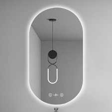Ozias 500mm Oval LED Bathroom Mirror