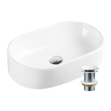 Evea 500mm Pill Ceramic Basin & Waste Set