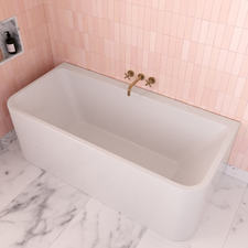 Buillion Back-to-Wall Acrylic Thin Edge Bath