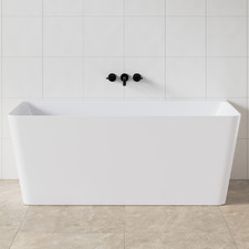 Fortuna 1500mm Back-To-Wall Acrylic Thin Edge Bath