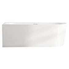 Costa Gloss White Oval Acrylic Corner Bath with Overflow