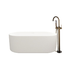 Salem Oval Acrylic Freestanding Bath with Floor Mounted Mixer Package