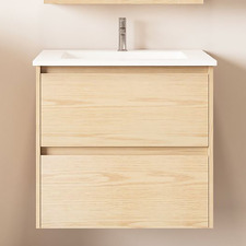 Laulea 600mm Wall Hung Single Vanity with Ceramic Countertop