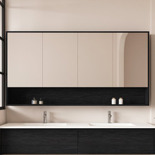 Laulea 1500mm Mirrored Shaving Cabinet with Open Shelf