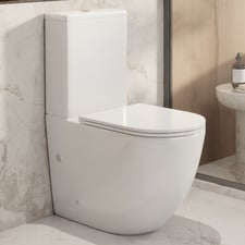 Kukui Slim Seat Overheight Back To Wall Toilet Suite