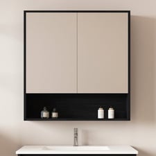 Laulea 750mm Mirrored Shaving Cabinet with Open Shelf