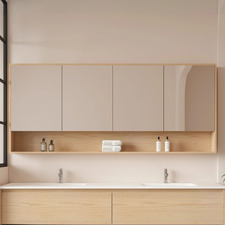 Laulea 1800mm Mirrored Shaving Cabinet with Open Shelf