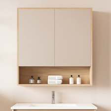 Laulea 750mm Mirrored Shaving Cabinet with Open Shelf