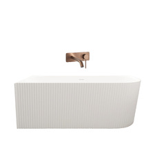 Salem Oval Acrylic Corner Bath with Bronze Wall Mixer Set