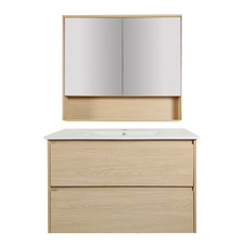 Laulea 900mm Wall Hung Vanity & Mirror Cabinet Package