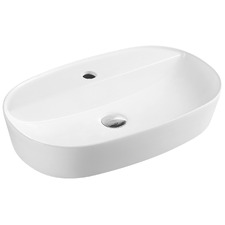 Eden 605mm Gloss White Above Counter Basin
