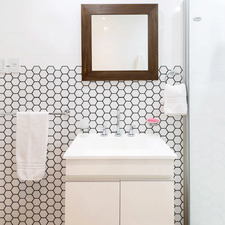 White Hexagon Stick on Tile (10 Pack)