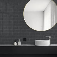 Peel & Stick Dark Grey Subway Stick on Tile (10 Pack)
