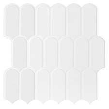Peel & Stick Feather Stick on Tile (10 Pack)