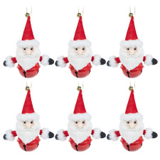 Santa Bells Hanging Ornaments (Set of 6)