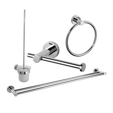 Loui Chrome Bathroom Accessories Package