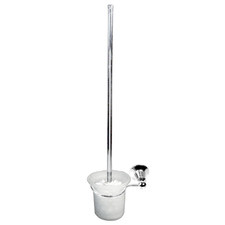 2 Piece Noosa Brass Toilet Pan Brush & Stand Set