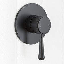 Augustine Matte Black Lever Shower/Bath Wall Mixer
