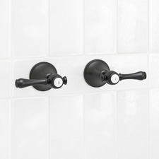 Augustine Matte Black Lever Wall Top Assembly