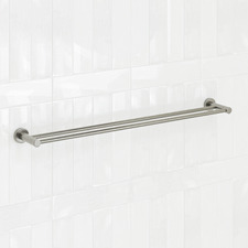 Elle 750mm Brushed Nickel Double Towel Rail