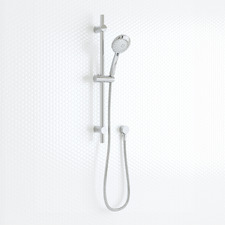 Loui Chrome Round Rail Shower