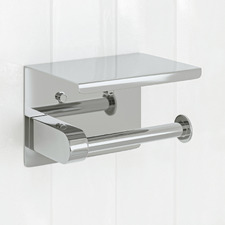Elle Chrome Stainless Steel Toilet Roll Holder