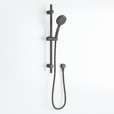 Loui Gunmetal Round Rail Shower