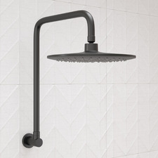 Loui Matte Black Round Shower Arm & Head