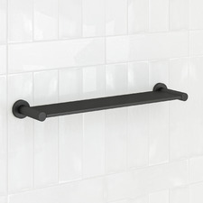 Elle 500mm Matte Black Stainless Steel Shower Shelf