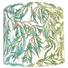 Leaf Eucalyptus White & Green Cotton Lamp Shade