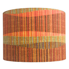 Striped Retro Orange Cotton Lamp Shade
