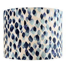 Aquarela Dots Blue & White Cotton Lamp Shade