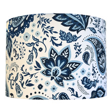 Hamptons Drops Blue & White Cotton Lamp Shade