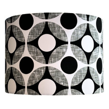 Retro Black & White Cotton Lamp Shade