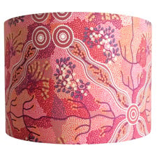 Bush Tomato Pink Cotton Lamp Shade