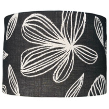 Floral Black Cotton Canvas Lamp Shade