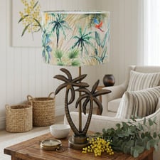 Palmas Metal Double Palm Tropical Table Lamp