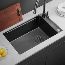 680mm Single Stainless Steel Kitchen Sink with Colander & Chopping Board
