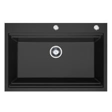 Delta 840mm Single Granite Composite Kitchen Sink & Accessories Package