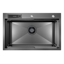 Belle Luxe 750mm Single Stainless Steel Kitchen Sink & Accessories Package