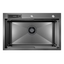 Piniz 750mm Single Stainless Steel Kitchen Sink & Accessories Package