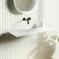 Onda Matte White Solid Surface Washplane