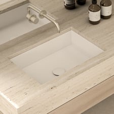Cdesign 560mm Matte White Undermount Basin with Overflow