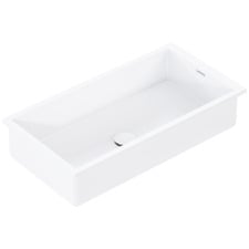 Cdesign 760mm Matte White Undermount Basin with Overflow