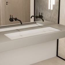 Elba 1160mm Matte White Solid Surface Washplane
