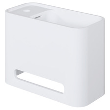 Mod 420mm Matte White Wall Hung Basin with Overflow