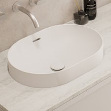 Mono 475mm Pill Semi-Inset Basin with Overflow