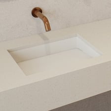 Elba 440mm Matte White Solid Surface Washplane