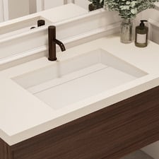 Elba 660mm Matte White Solid Surface Washplane