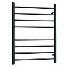 Non-Heated 530 x 700mm Matte Black Round Towel Rail